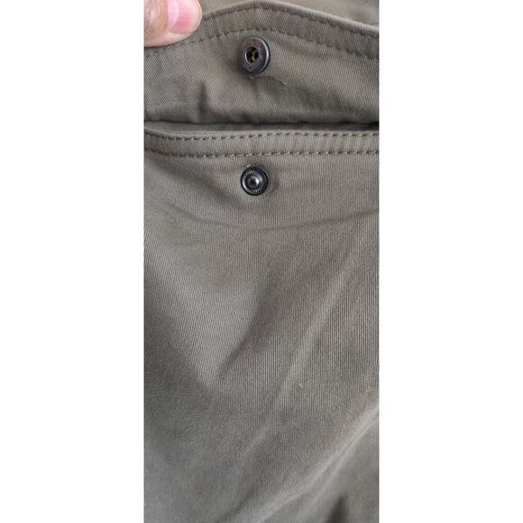 Talbots Signature Army Green Jeans Pants Size 4 side leg zipper - Picture 9 of 10
